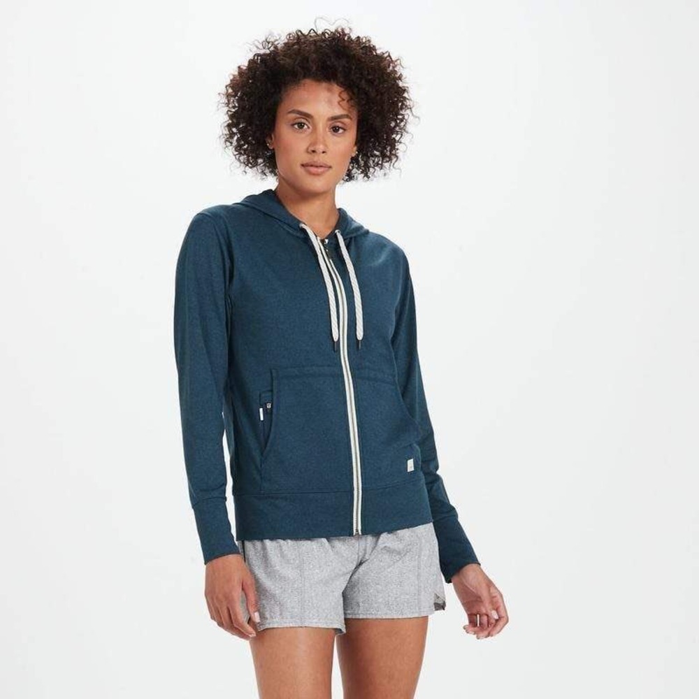 Vuori Halo Essential Zip Hoodie Heather Indigo XS New Without Tags